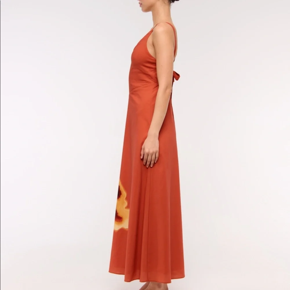 Abercrombie Dipped-waist hardware maxi dress